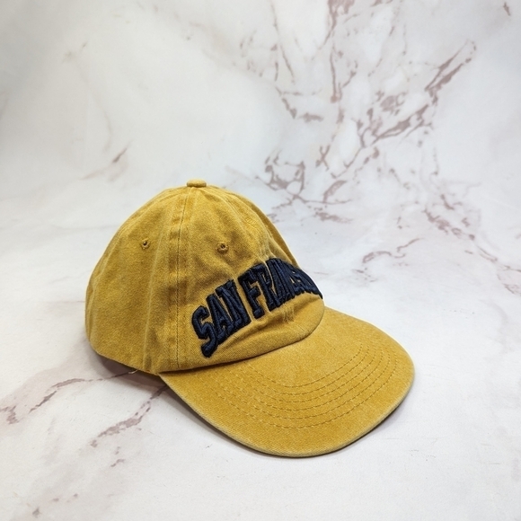 San Francisco Hat Yellow Dad Embroidered Strapback Cap Baseball Unisex City Wear - Picture 2 of 8
